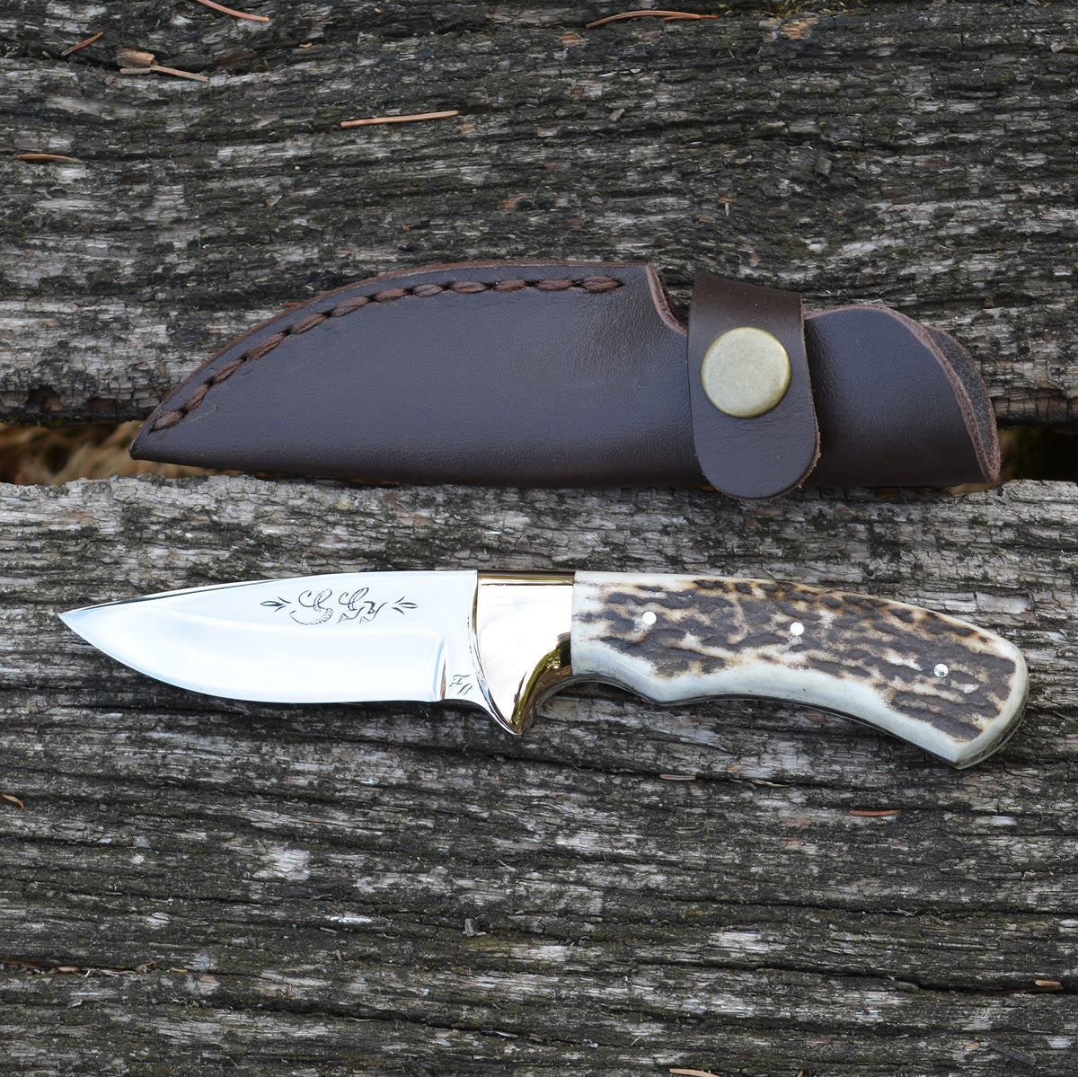Hunting knife Bertalan Farkas model 11 with leather sheath - MINI