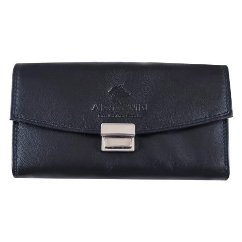 Brifkó bőr pénztárca pincér Always Wild csatos kártyatartós professzionális fekete