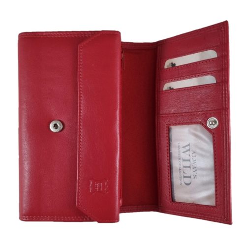 Brifkó bőr női pénztárca pincér Always Wild kártyatartós professzionális piros