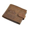 Férfi bőr pénztárca Always Wild kisméretű csatos barna RFID védelemmel