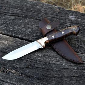   Vadászkés Farkas Bertalan modell 08 prémium limitált paratölgy nyéllel bőr tokkal