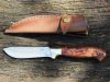 Vadászkés Farkas Bertalan modell 10 bőr tokkal gyöngyöző tuja nyéllel