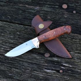   Vadászkés Farkas Bertalan modell 14 bőr tokkal gyöngyöző tuja nyéllel