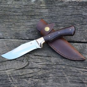   Vadászkés Farkas Bertalan modell 15 bőr tokkal agancs nyéllel